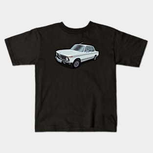 1974 2002 tii in white Kids T-Shirt